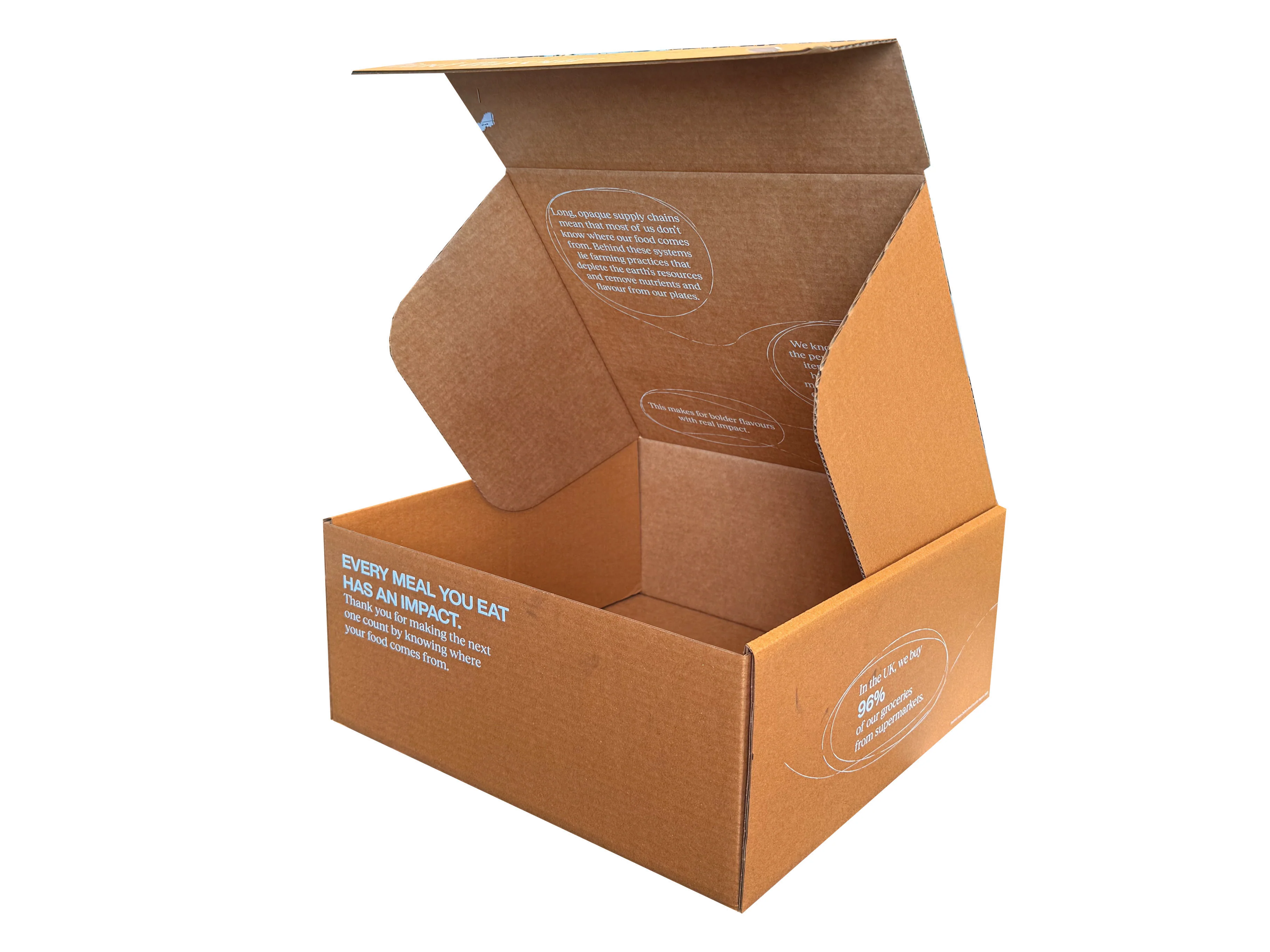 New Printed Strong Single Wall Box - 300mm x 300mm x 160mm